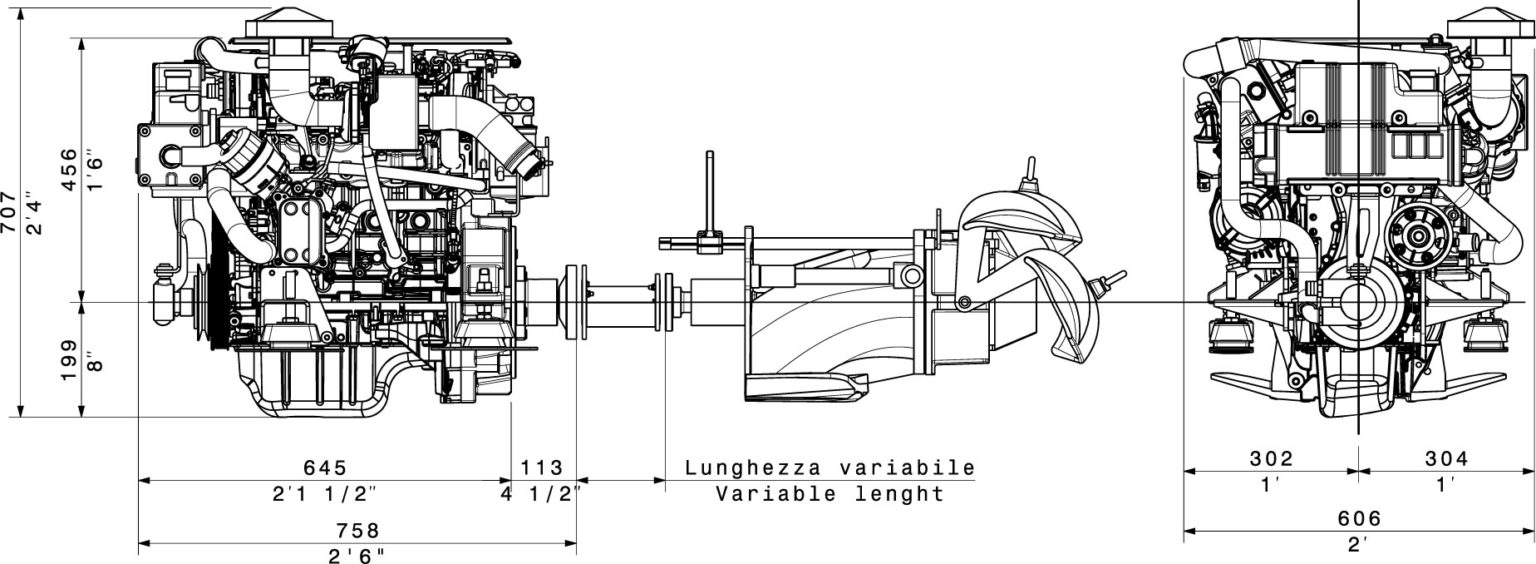 Marine Engines 13HPE JD | FNM Marine Diesel Engine